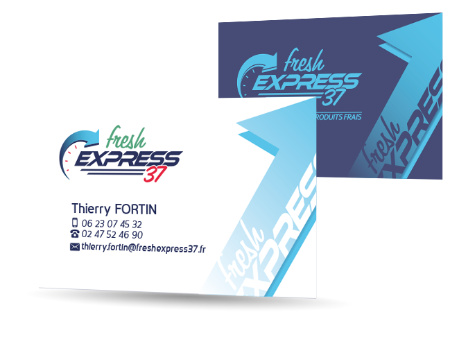 Logo ALBC Chaudronnerie impression cartes de visite Fresh Express 37