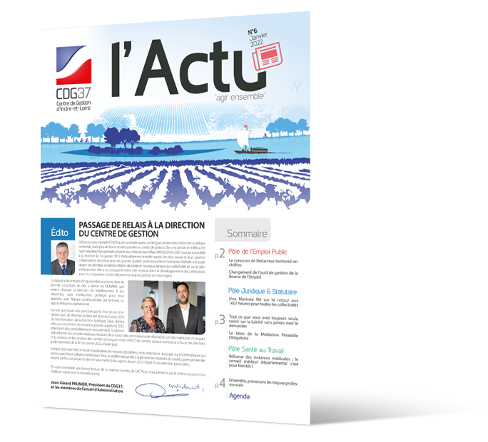 Création / Impression journal d'actualités journal d'actus CDG37 - Lagencegraphique agence de communication à Tours
