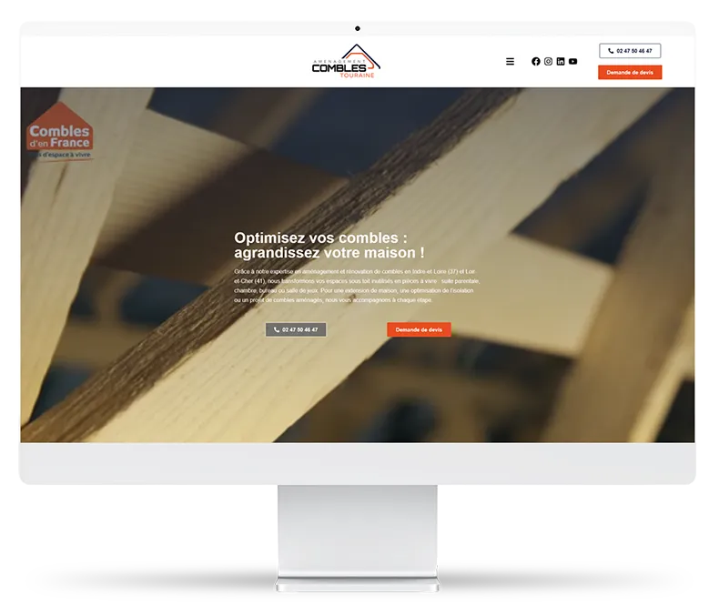 site internet Aménagement Combles Touraine