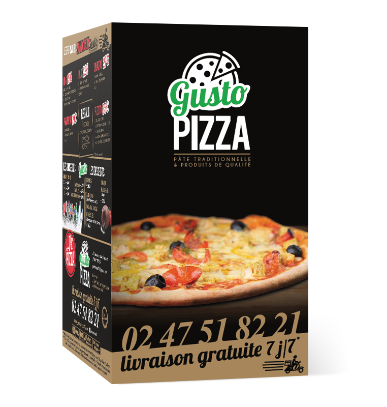 carte restaurant Gusto Pizza