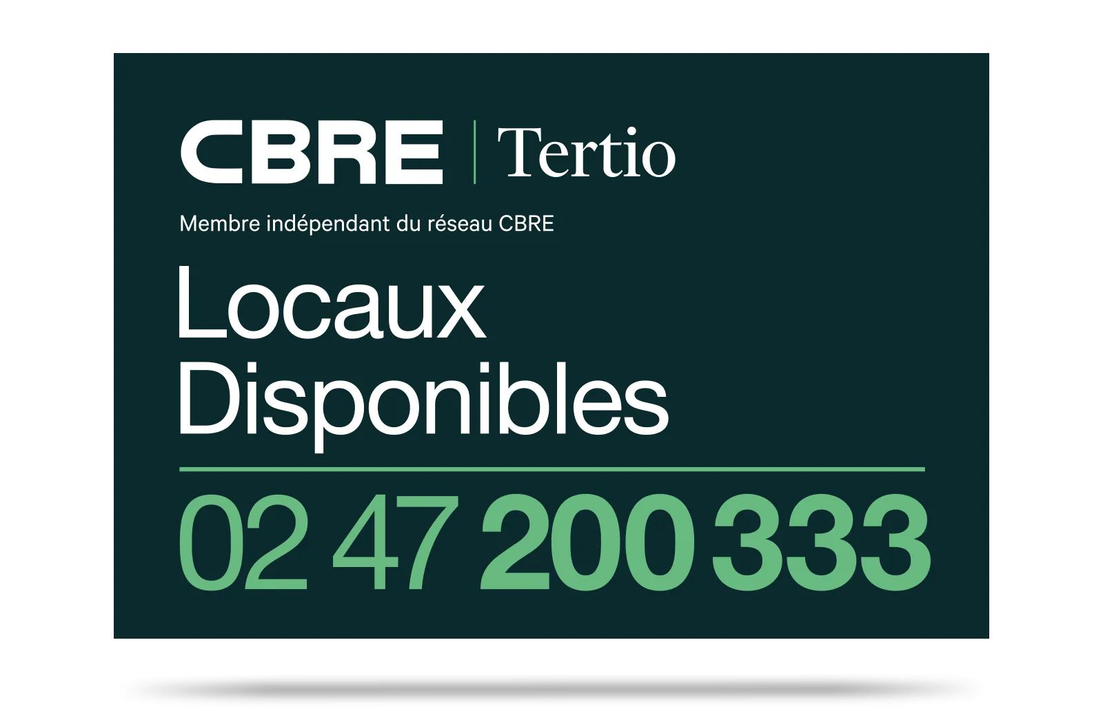 panneau immobilier CBRE Tertio