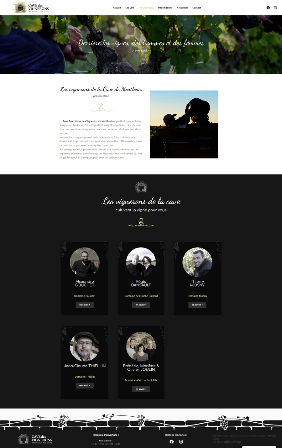 site internet Cave des Vignerons