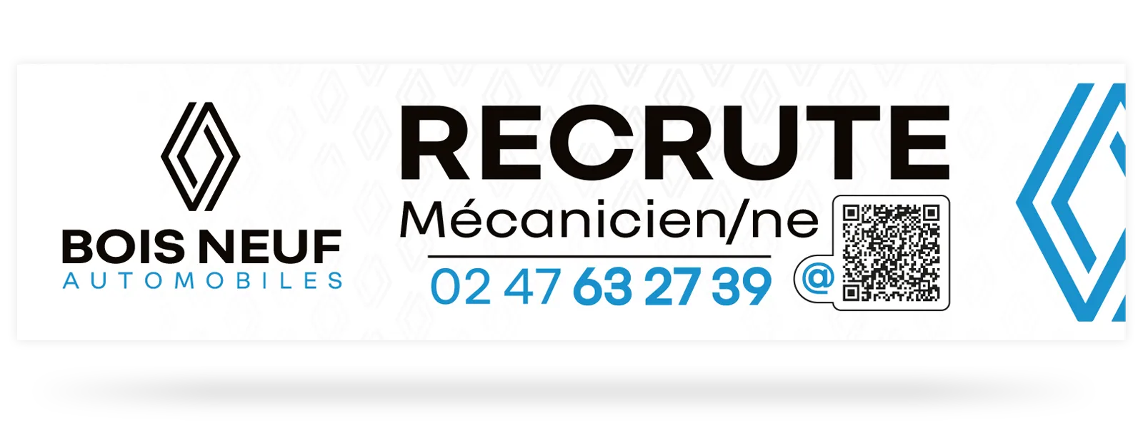 bâche publicitaire BoisNeuf Automobiles