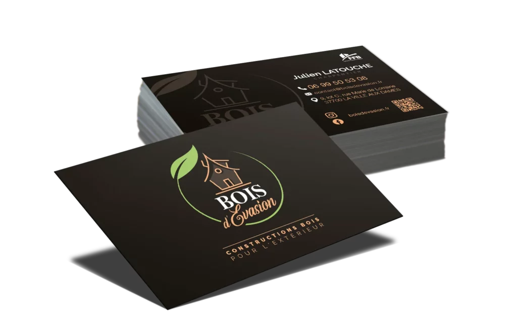 création de cartes de visite Bois d'Évasion