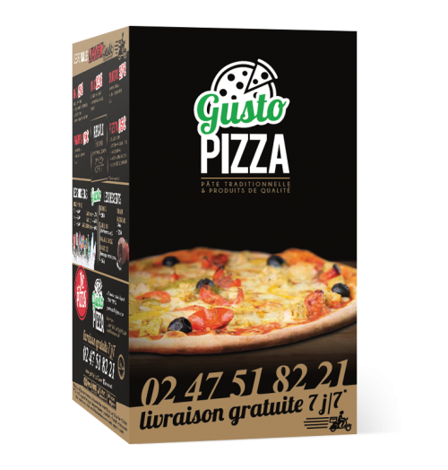 création carte Gusto Pizza